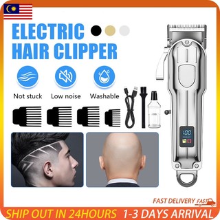 Cordless Hair Clipper Rechargeable Electric Hair Trimmer Strong Power LED Display Hair Cutting Mesin Rambut for Men理发器