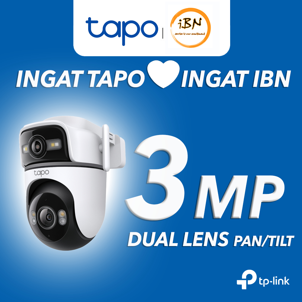 TP-Link Tapo C545D Outdoor Dual Lens 2K 3MP Security Camera AI Tracking, Night Vision & Two-Way Audi