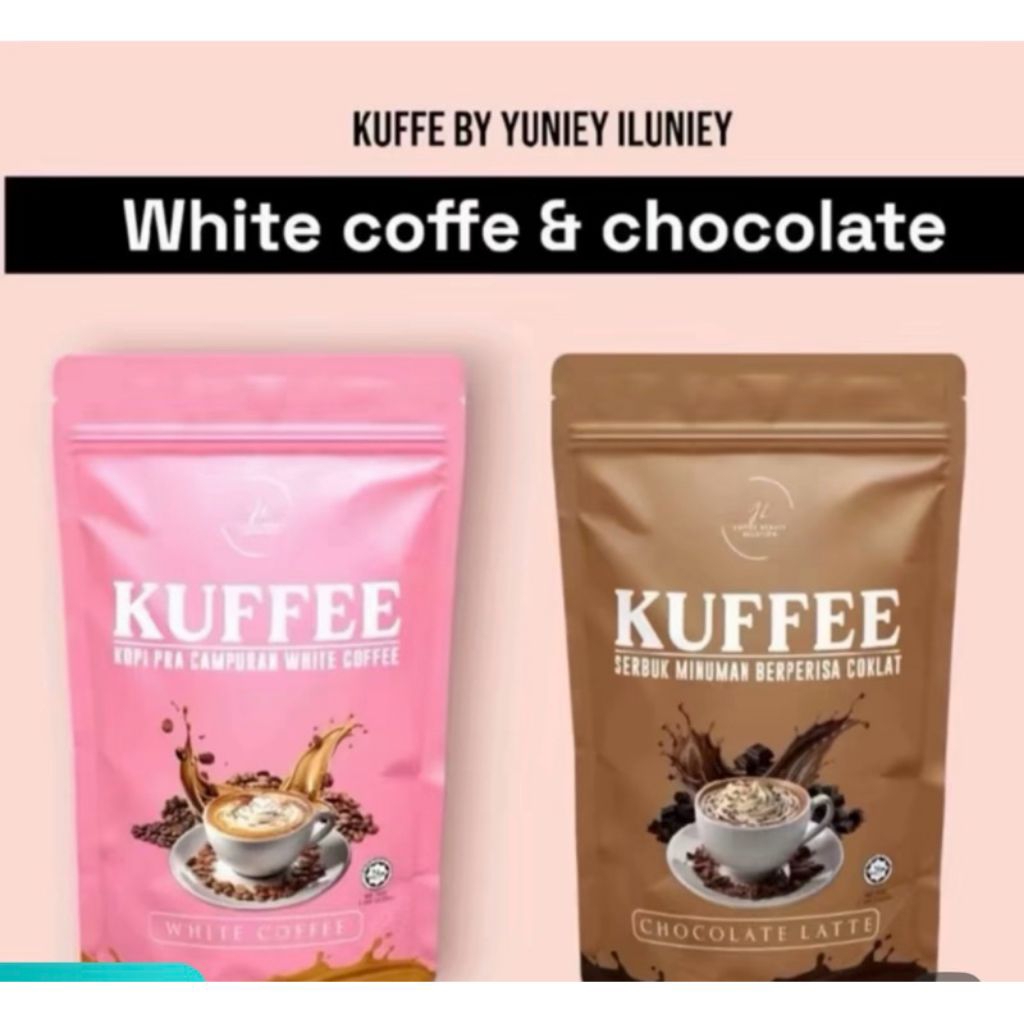 กาแฟ KUFFEE พราว ของแท้ | Kuffee กาแฟไวท์ช็อกโกแลตลาเต้ 4 ซอง โดย Yuniey Iluniey