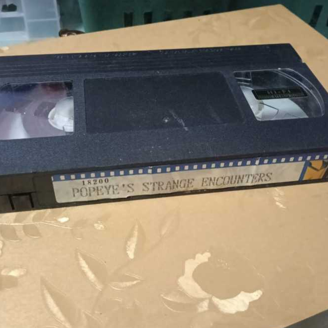Vhs เทปลายการ์ตูน popeye 80/90s