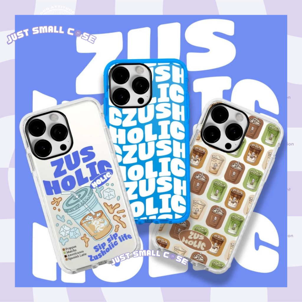ZUS HOLIC COFFEE LOVER KOPI กันชนกรณีสําหรับ iPhone 17 PRO MAX 17 AIR 16 PRO MAX 16 PLUS 15 14 PLUS 