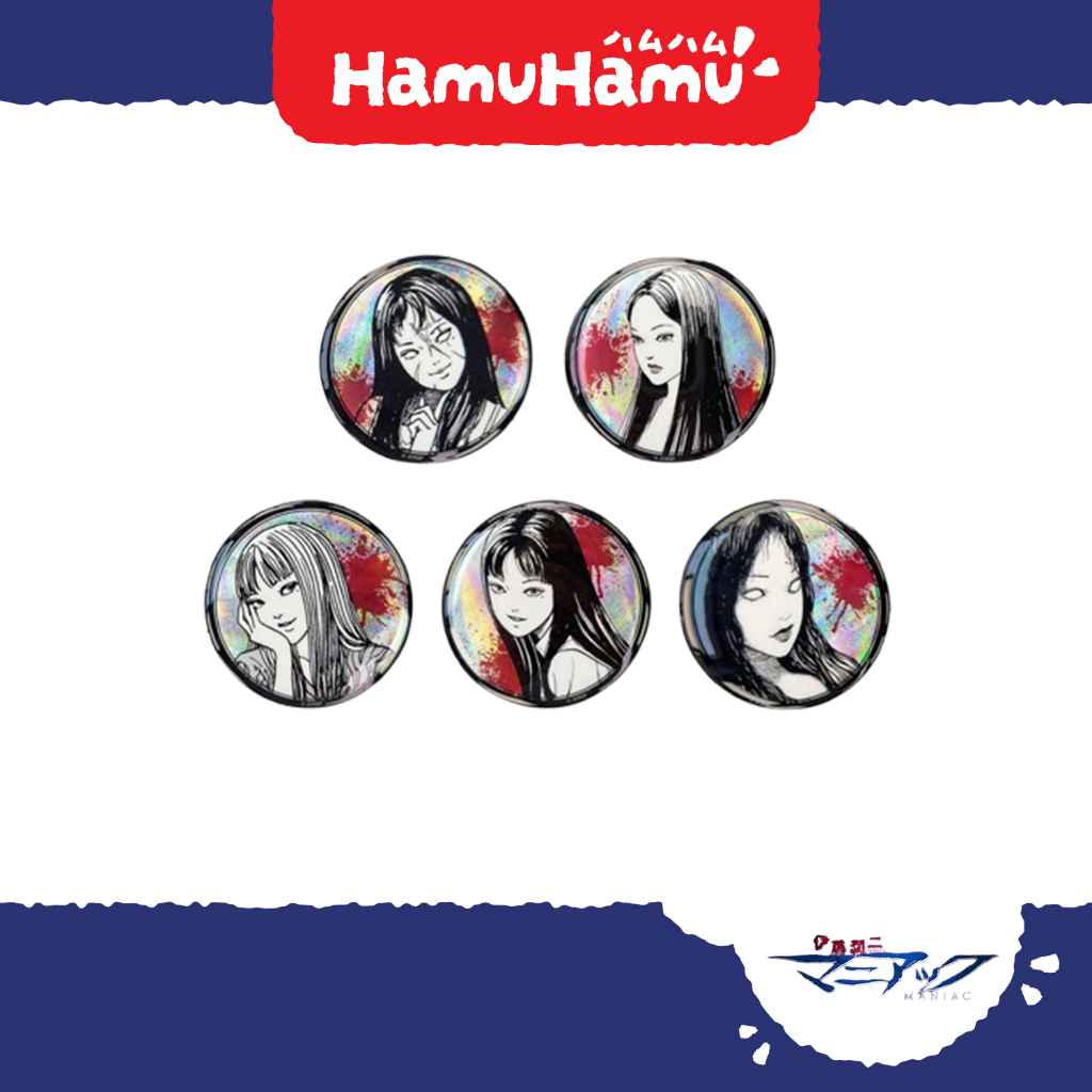 [อย่างเป็นทางการ] Junji Ito Maniac 58mm Tin Badge Blind Box(5ชิ้น/กล่อง) Ver. 2 - มูซซี่