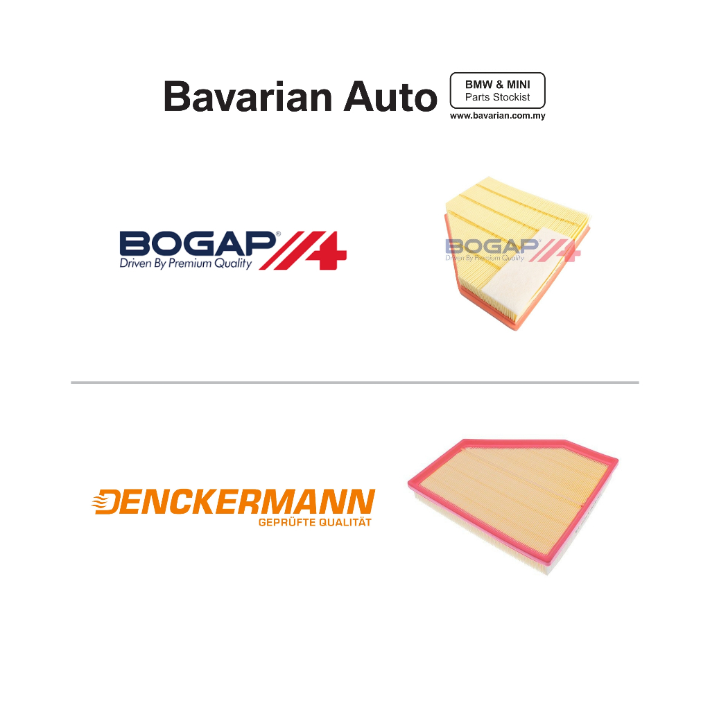 เดนคเกอร์มันน์ องค์ประกอบกรองอากาศ BMW 1, 2, 3 & 4 Series พร้อม B48/B48M/B48X/B58 13718605164