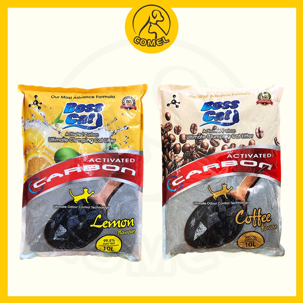 Boss Cat ทรายแมวถ่านกัมมันต์ ทรายแมว / Pasir Kucing 10L