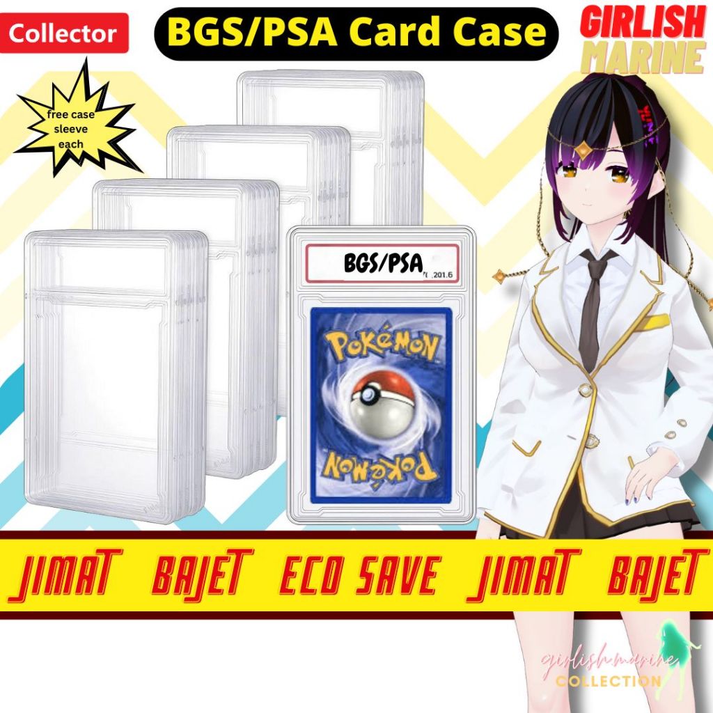 [อุปกรณ์เสริม] Pokemon PSA Card Case Slab PSA Style Graded Card Holder Case 35PT