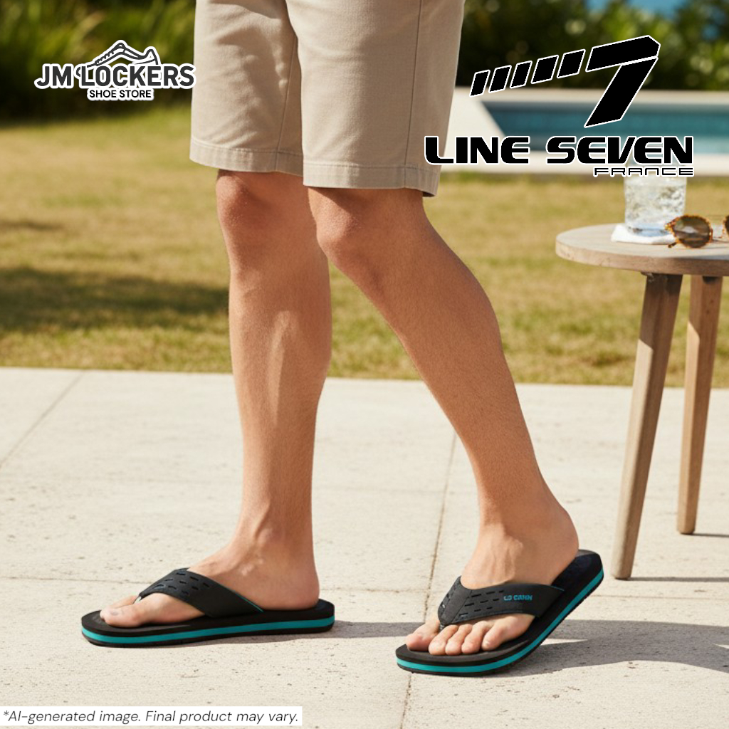 Line 7 L7-E5010 รองเท้าแตะลําลอง - รองเท้าแตะทองกันลื่นมีสไตล์/Selipar Jepun Lelaki