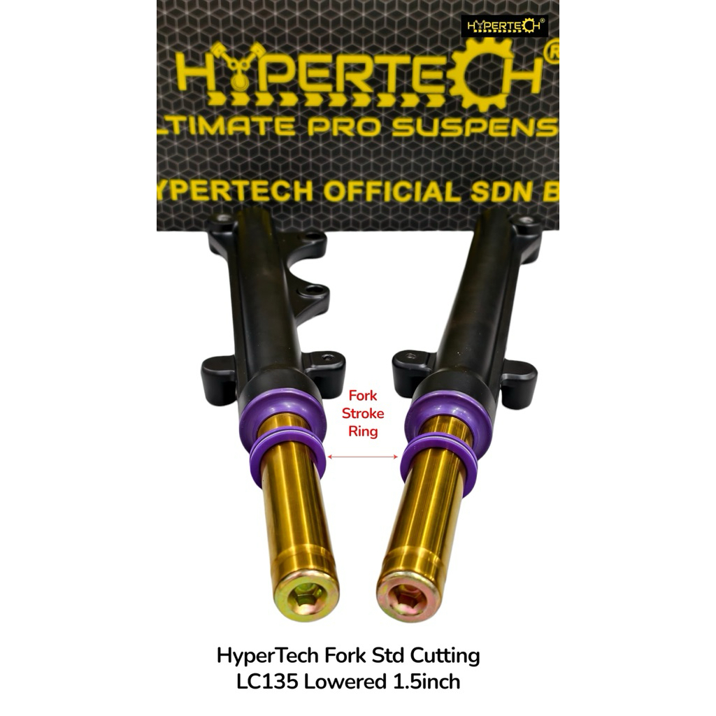 HYPERTECH HYPER TECH FORK STD ตัดต่ํา 1.5 INCH GOLD TUBE LCV1 - V7 Y15ZR Y16ZR ABS NMAX V2 V3 NVX V1