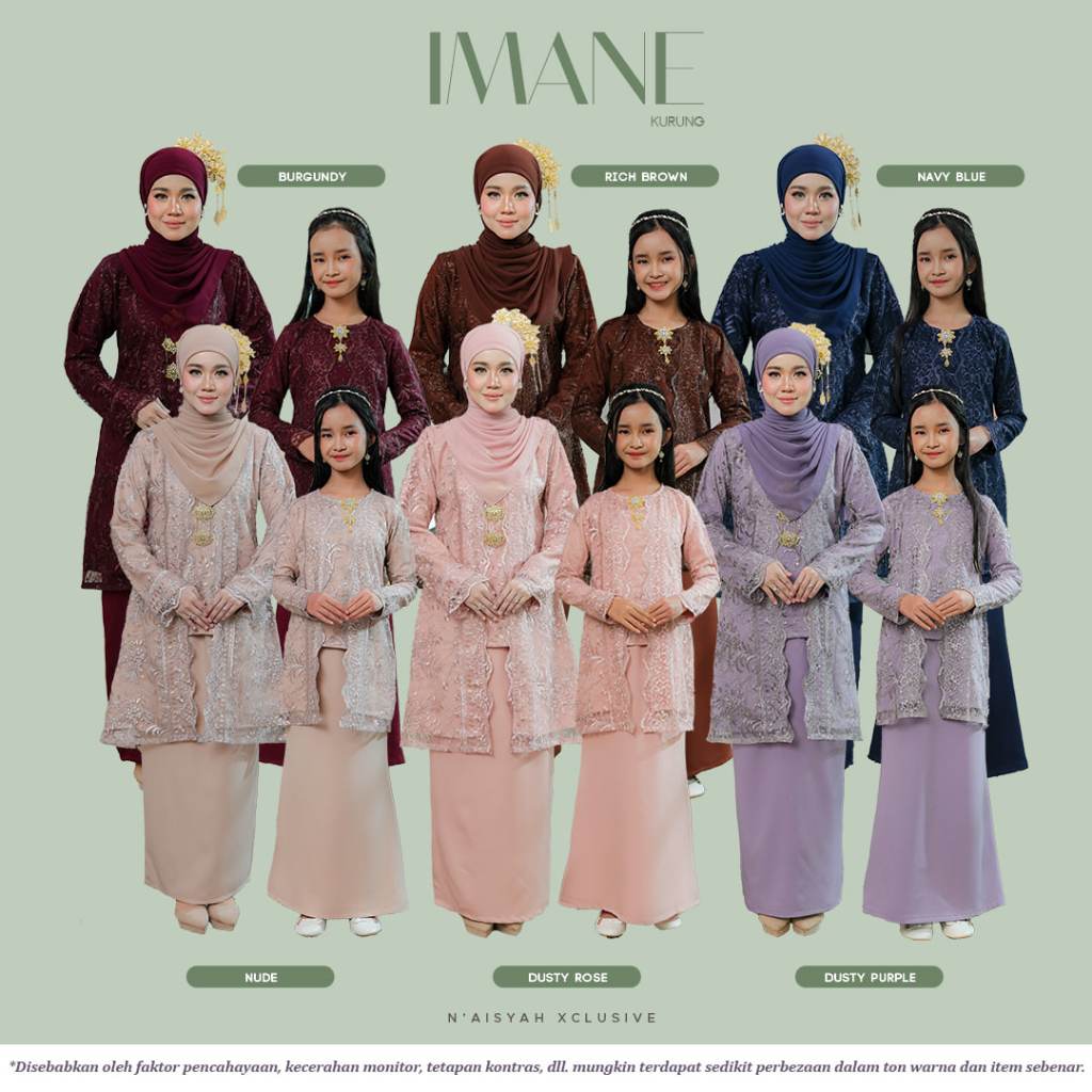 [KEBAYA IMANE] RAYA 2026 NAISYAH XCLUSIVE SEDON MATERIAL LACE EXCLUSIVE STOK