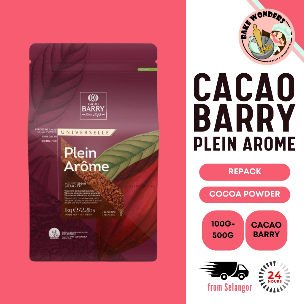 Callebaut Cocoa Powder/ Chocolate Cocoa Powder/ Cacao Barry Plein Arome Cocoa Powder (100g/250g/500g
