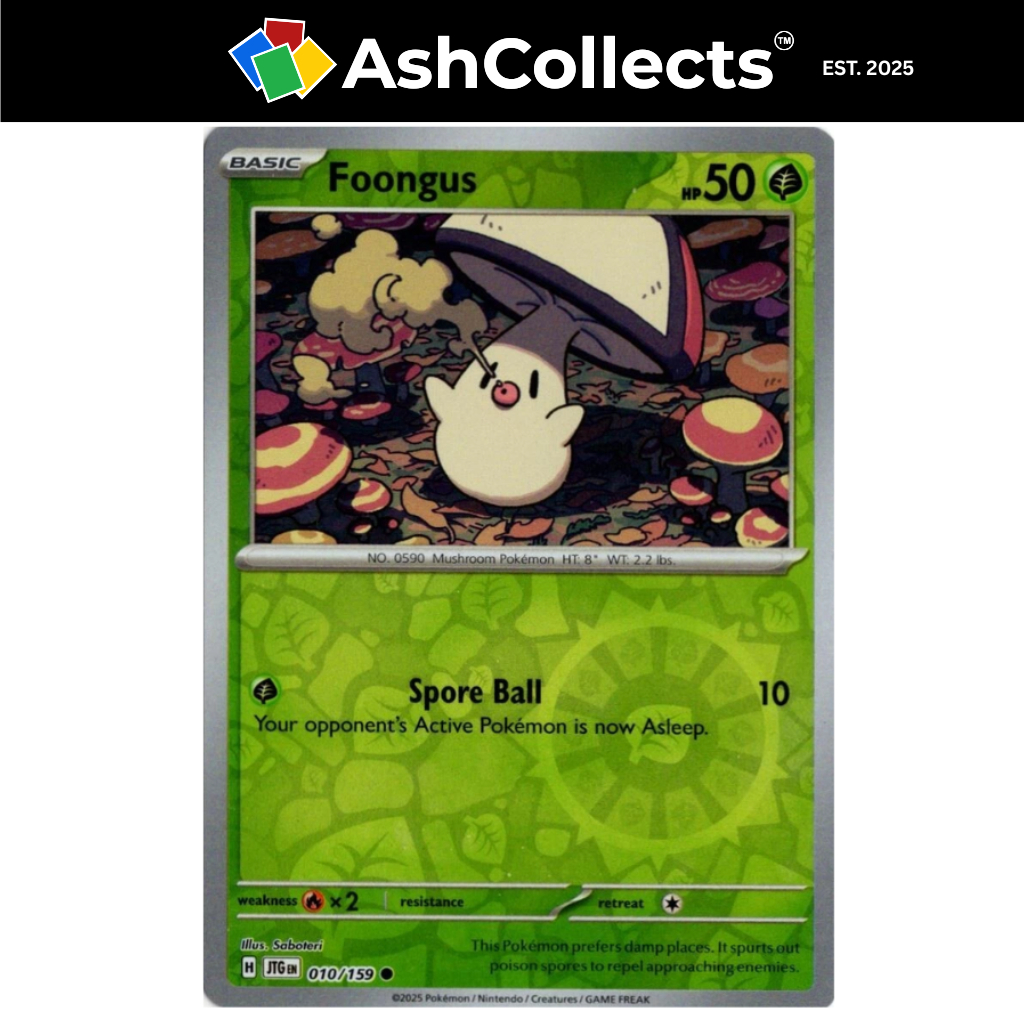 Foongus 010/159 Reverse Holo - Pokemon Journey Together