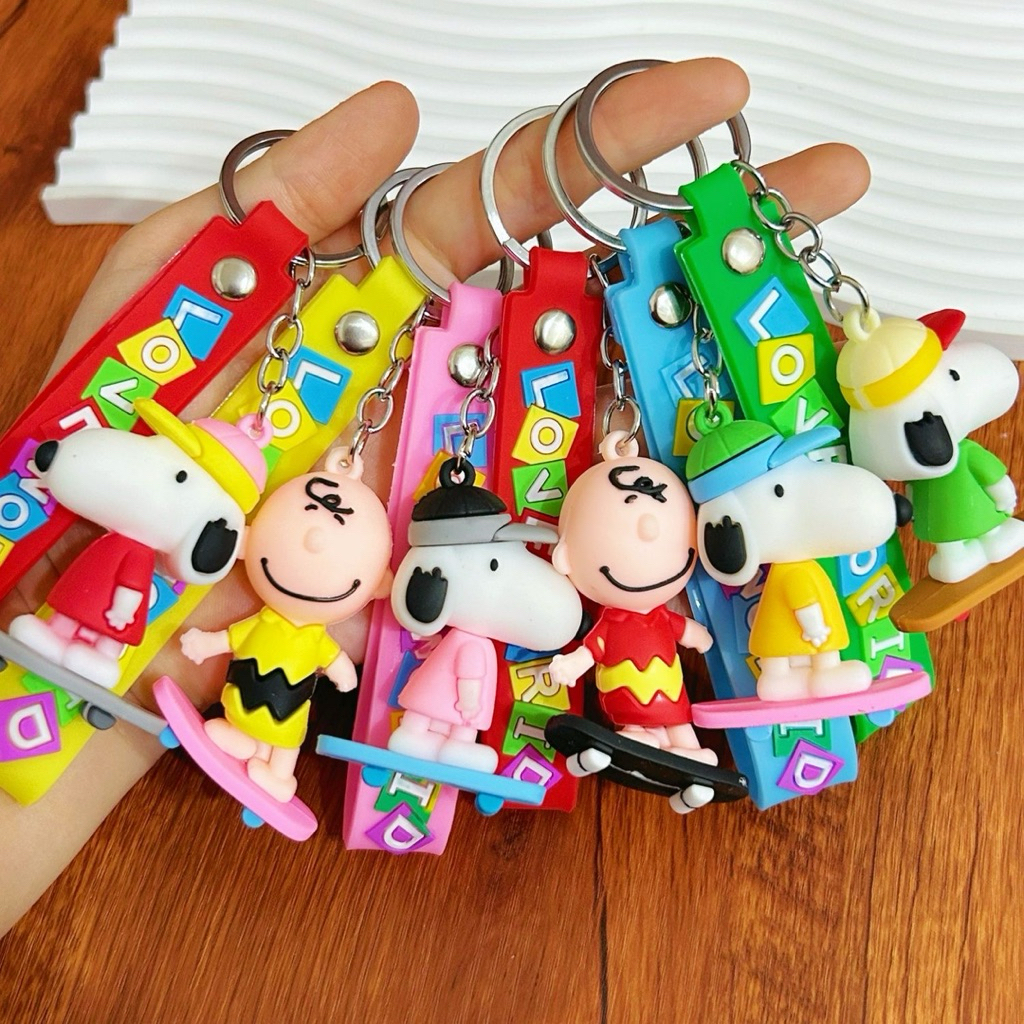 [1 ชิ้น] Gantungan Snoopy Comel/พวงกุญแจ Snoopy น่ารัก/พวงกุญแจ Snoopy ขนาดเล็ก