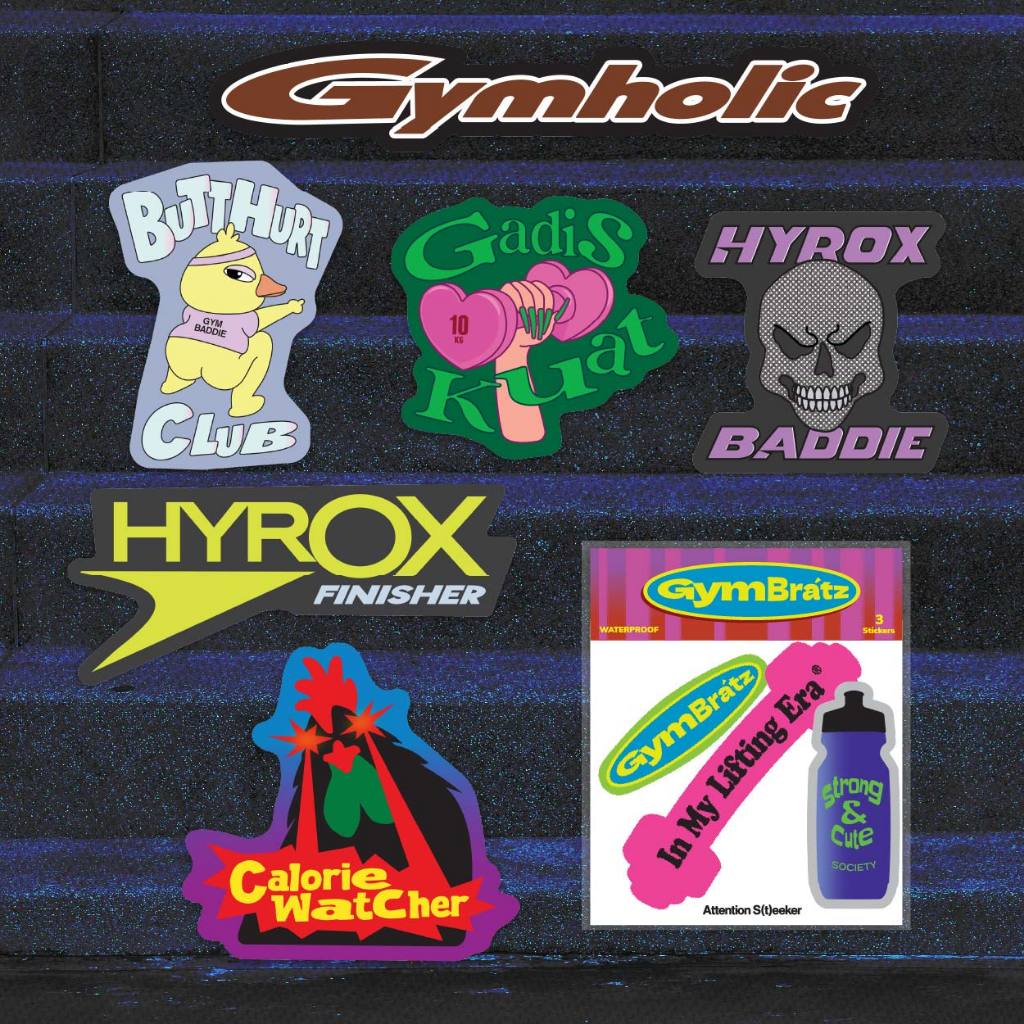 Gym Hyrox Calorie Watcher Gadis Kuat สติ๊กเกอร์กันน้ํา