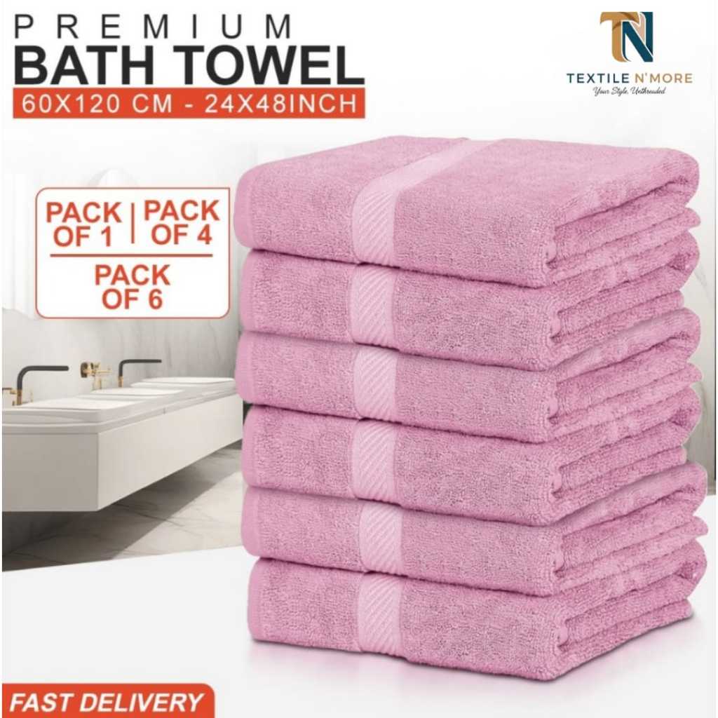 Bulk ผ้าเช็ดตัว US - 60x120 ซม. 500 GSM 100% ปั่นผ้าฝ้ายดูดซับสูง Utopia ผ้าเช็ดตัว Bath Tuala Mandi