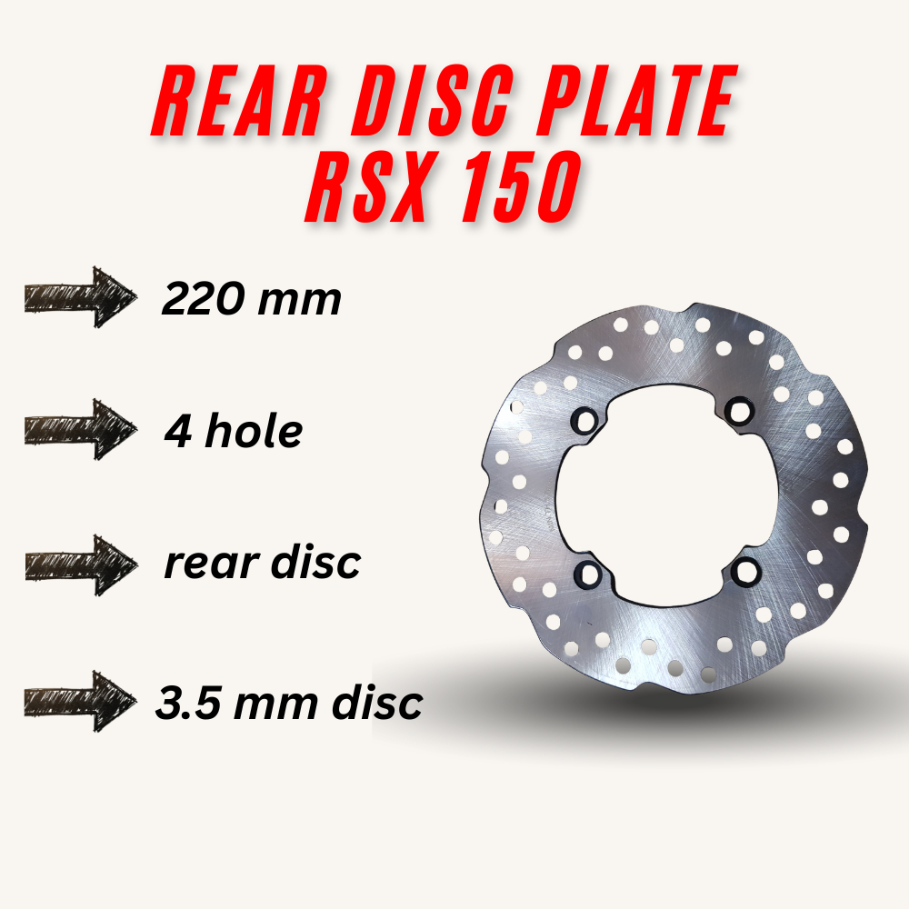 จานดิสก์ด้านหลัง RSX150 220 มม. จานวาดภาพ 4 หลุม RS-X 150 RSX 150 RSX 150