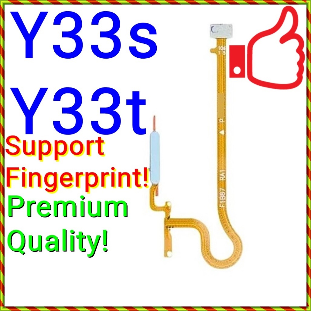(รองรับลายนิ้วมือ) ปุ่มเปิดปิดเปิดปิดใหม่ Flex Ribbon สําหรับ vivo Y33s Y33T / V2109 V2146