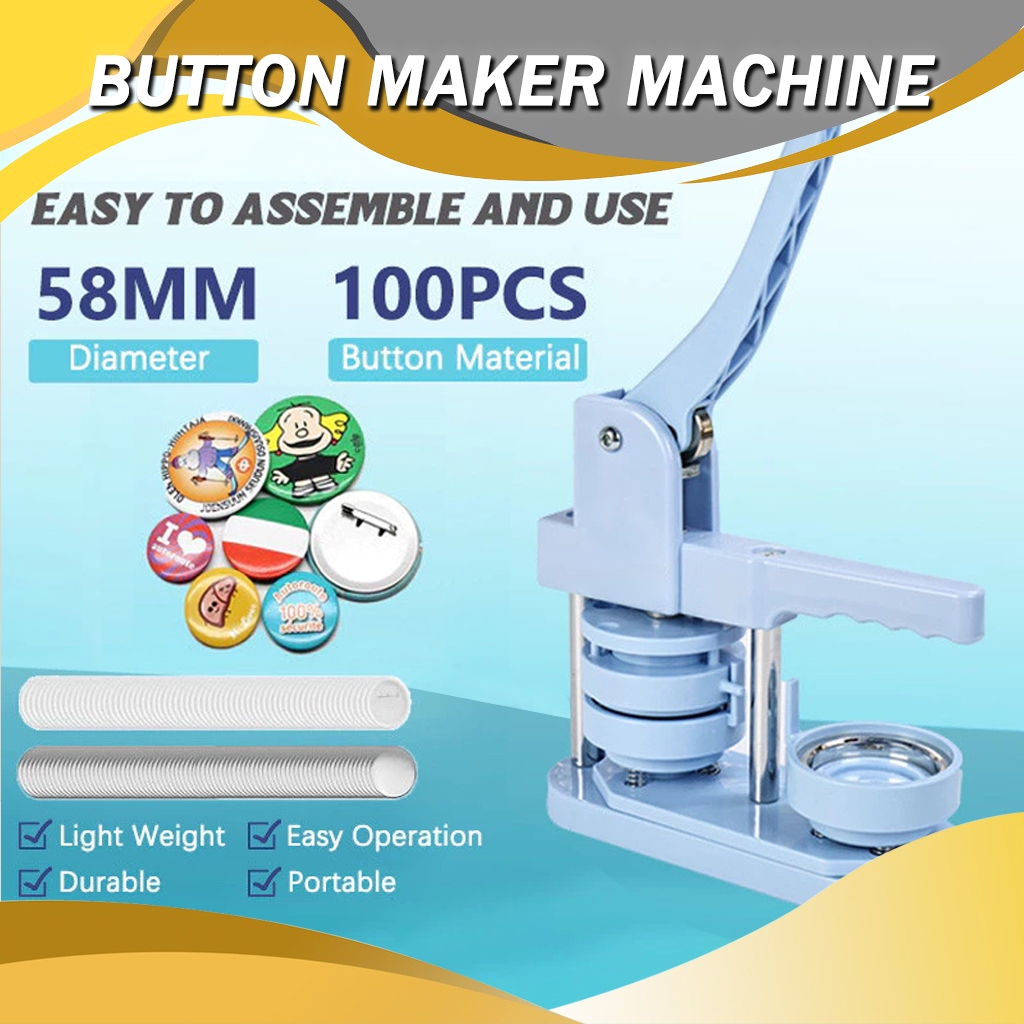 QUAFF Pin Maker เครื่อง 58 มม.ชุด Diy ปุ่ม Pin Machine Handmade Badge Maker เครื่อง Badge Custom