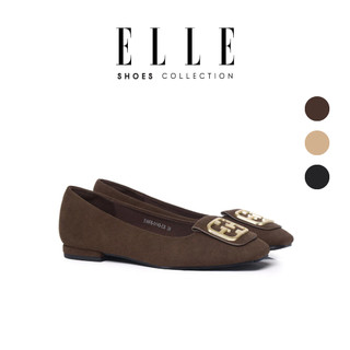 Elle Sandra Faux Suede Comfy Fit Footbed Microfiber Leather Flats & Ballerina