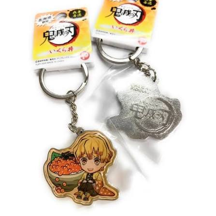 Demon Slayer "Gotochi" Limited พวงกุญแจโลหะปลอม Hokkaido-exclusive Zenitsu Agatsuma พร้อม ikura-don