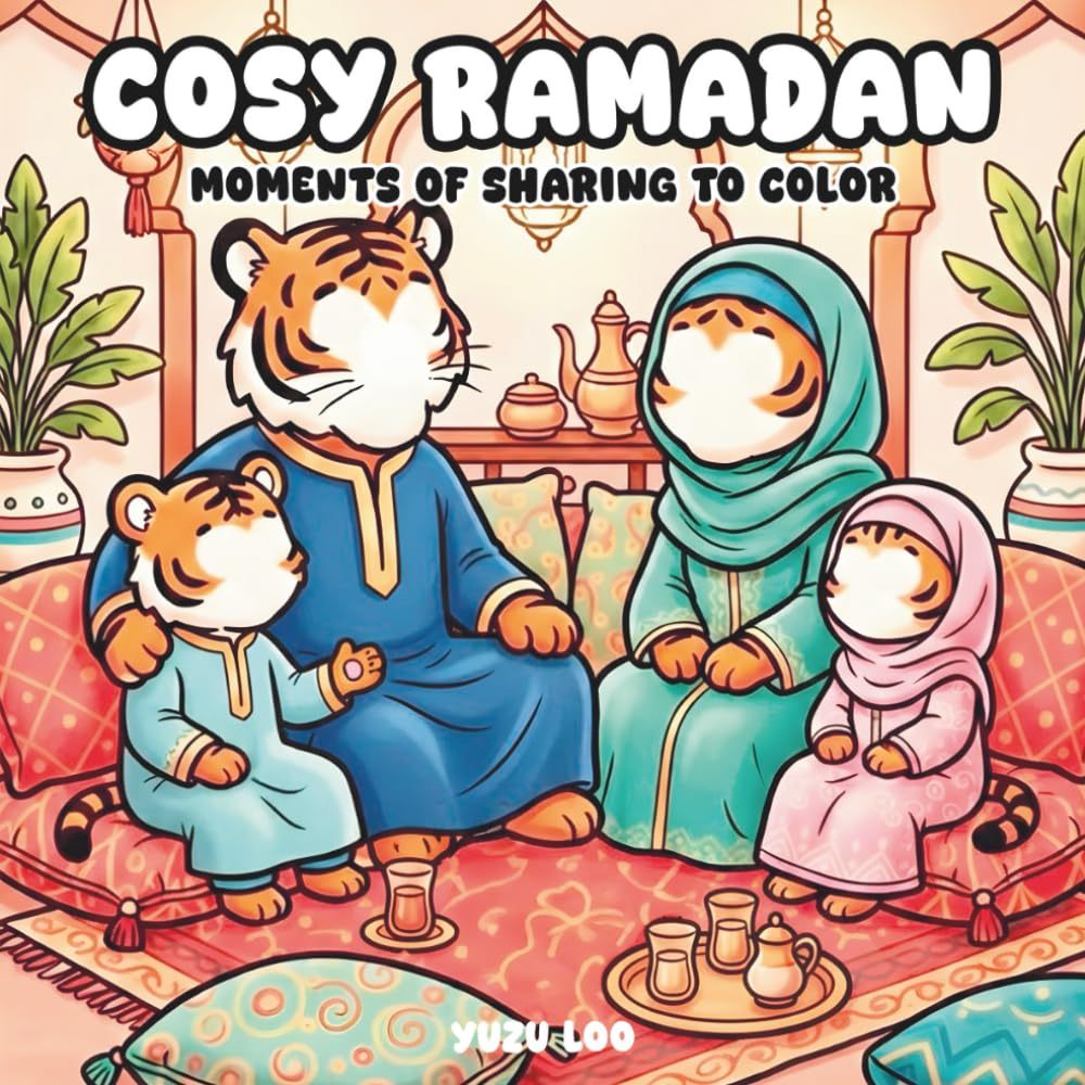 Cosy Ramadan : Cute Coloring – 40 Cosy Drawings, Bold Line and Easy (ไม่มีคุณสมบัติใบหน้า)