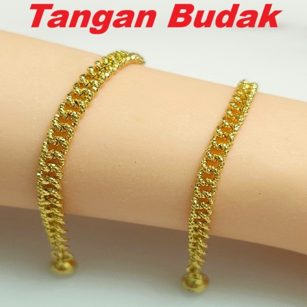 GHBBZSLL Gelang Emas Korea Tangan Budak Gelang Budak / สร้อยข้อมือชุบทองสําหรับเด็ก