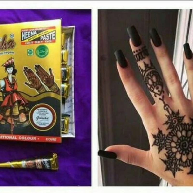 Henna-Inai Golecha CONE BLACK 12pc COLOR Cantik