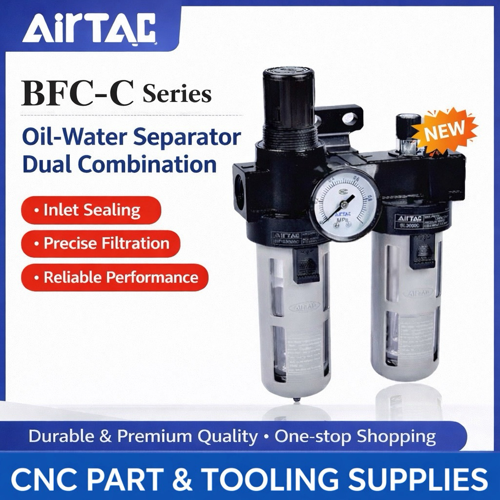 AIRTAC BFC-C Air Filter Regulator FRL Oil Water Separator Pneumatic Air Compressor Filter Regulator 