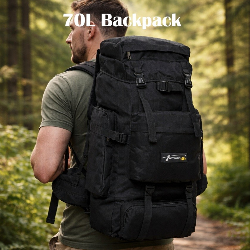 EcoChamp 70L Backpack กระเป๋าเดินทางความจุขนาดใหญ่ Balik Kampong