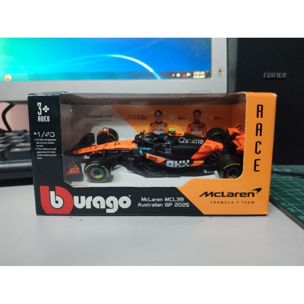 Bburago 1:43 Model Kit Australian GP F1 World Championship 2025 4 Lando Norris