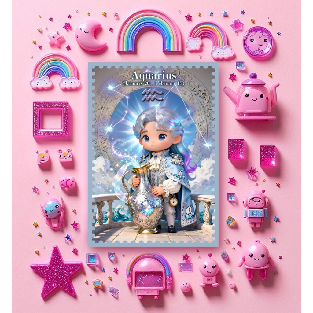 WonderZodiac - โปสการ์ด Aquarius