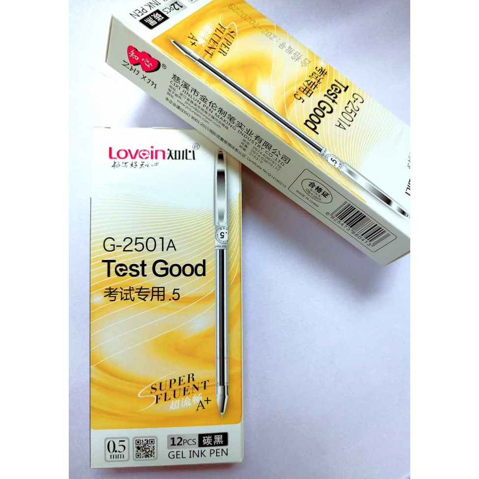 Lovein Zhi Xin ปากกาหมึกเจลทดสอบดี 0.5 มม.สีดํา G-2501A (1 ชิ้น)