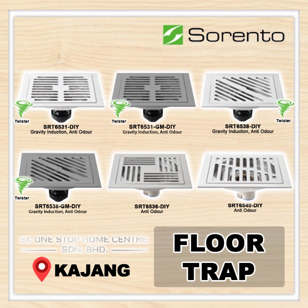 SORENTO แผ่นพื้น Anti Odor 15 x15 ซม. SRT6531/SRT6538/SRT6540/SRT6531-GM/SRT6538-GM