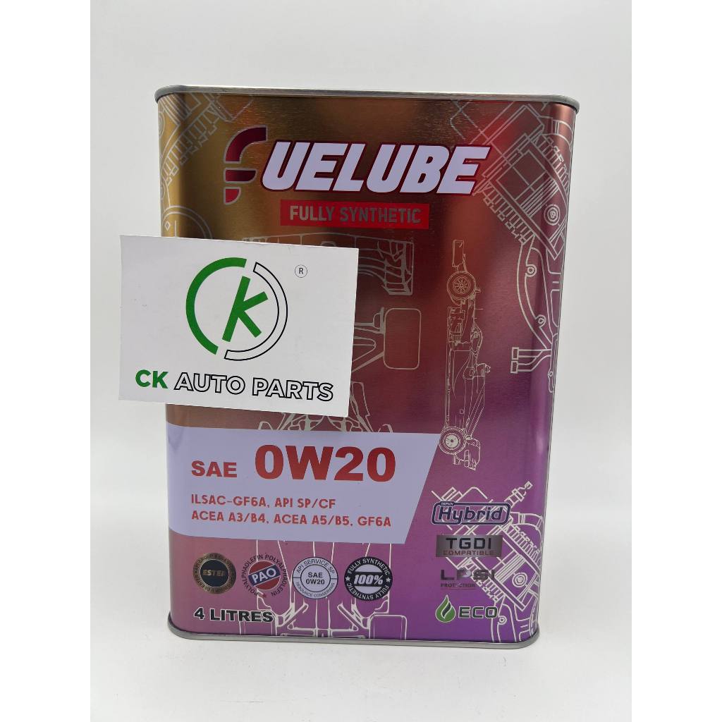 !!️FUELUBE 0W20 ENGINE OIL 4L(FULLY SYNTHETIC) (STEEL TIN)-