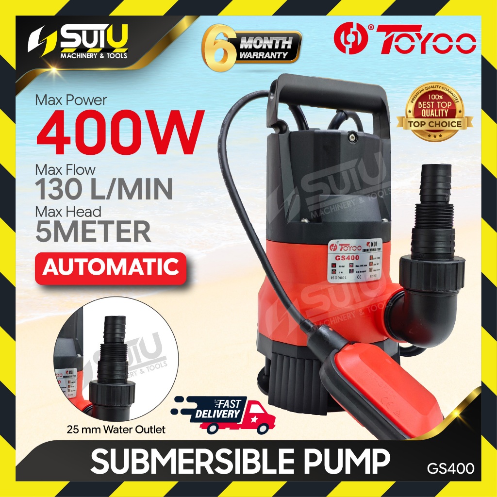 [AUTOMATIC] TOOYO GS400 / GS-400 / GS400 Pam Air Submersible Pump 400W