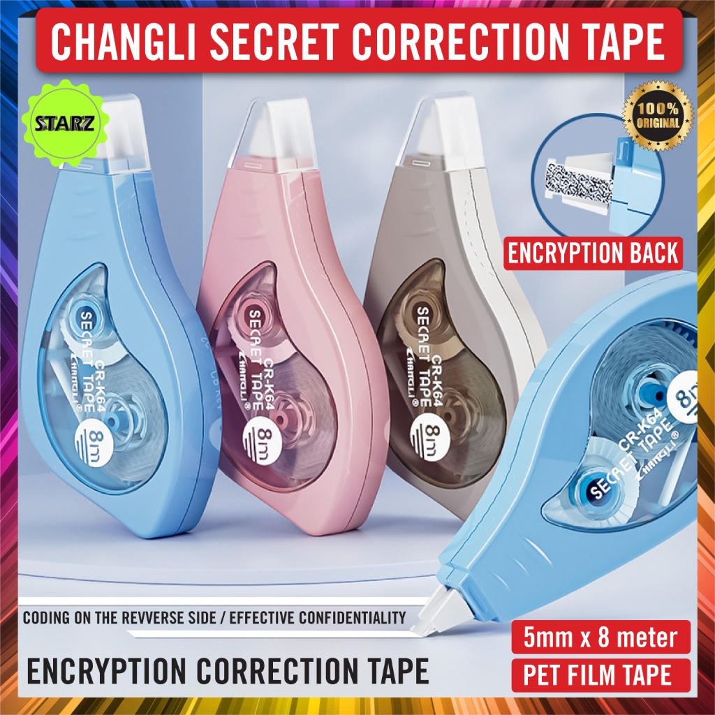 Changli Secert Correction Tape (5mm X 8meter) / Changli Coding Correction Tape (CR-K64)