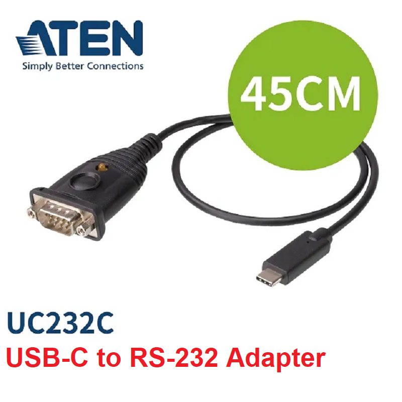 ATEN UC232C อะแดปเตอร์ USB-C to RS-232 (45 ซม.) UC232C - สาย USB C to Serial