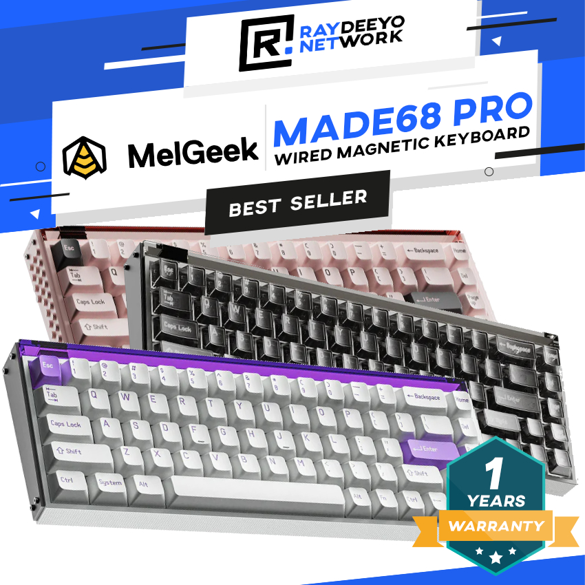 MelGeek MADE68 Pro+ Magnetic Switch Gaming Keyboard [8K Polling Rapid Trigger RGB 65% Compact]