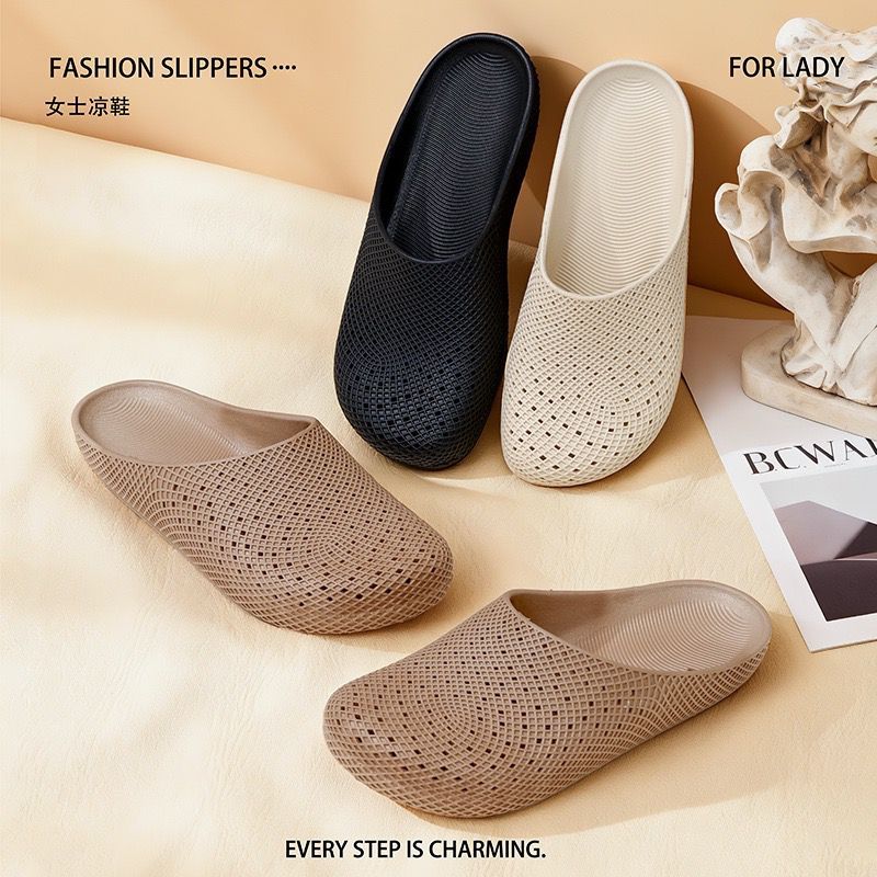 WOOHUU Women Flat Wedge Sandals Kasut Perempuan Kasut Wanita Flat Wedge Sandals