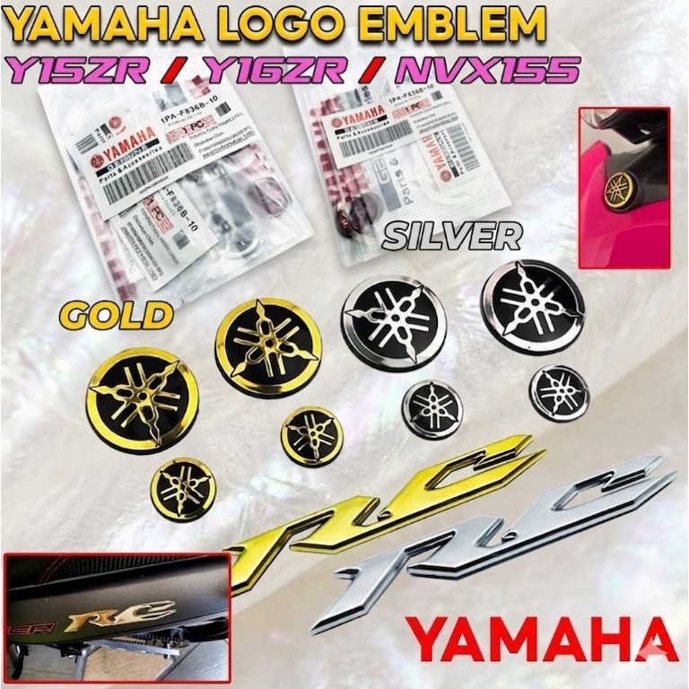 โลโก้สัญลักษณ์ Yamaha Set OriginalYamaha Y15 Y16 NVX 155 Y15ZR Y16ZR สีทอง / สีเงิน
