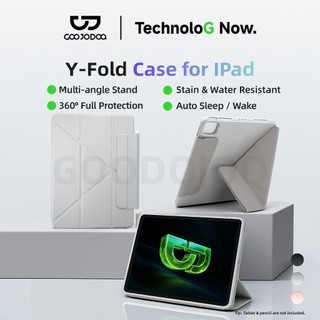 GOOJODOQ Foldable Magnetic Leather Case Multi-angle Stand Compatible With iPad Series