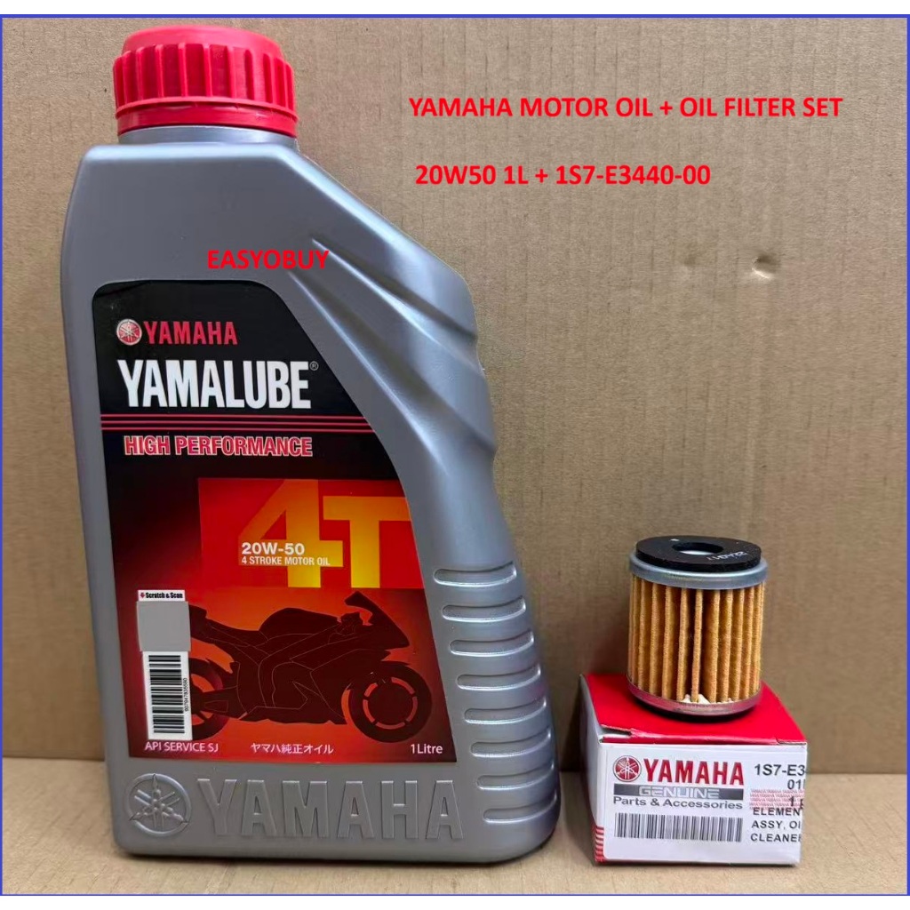 YAMAHA MOTOR OIL 20W50 1L+ ชุดกรองน้ํามัน 1S7-E3440-00