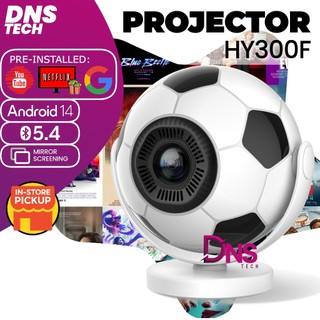 Portable Mini Projector HY300F Android14 4K Projector 8000 Lumens HD Dual Band WiFi Mirror Screen