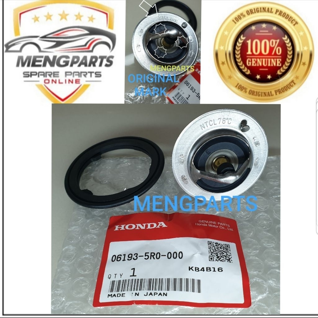***** CITY TMO T9A , BRV TSA ,JAZZ GK T5A THERMOSTAT & O RING SET * 78*C 06193-5R0-000 06193-55A-000