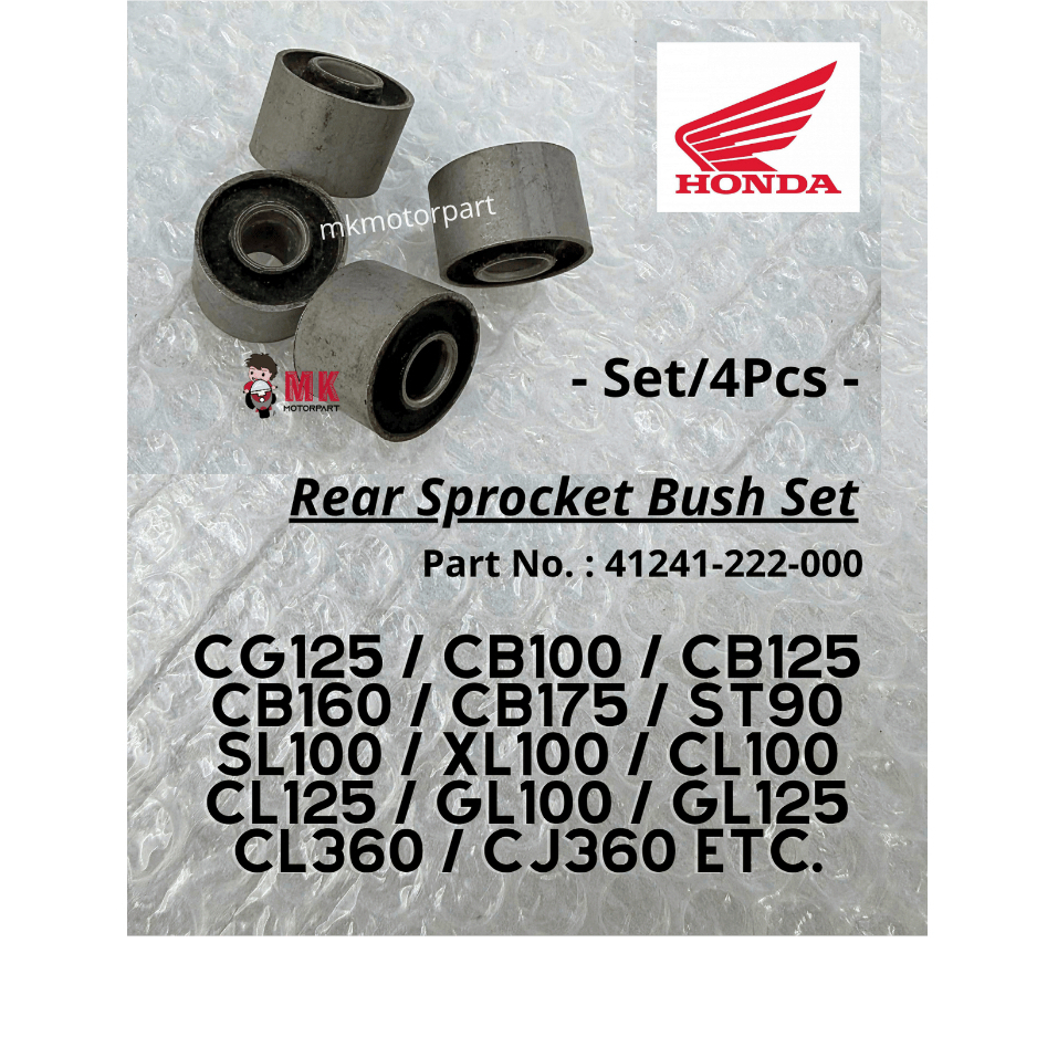 [ Set/4Pcs ] BUSH REAR SPROCKET Honda CG125 [ 4121-222-000 ] CG CB SL XL CL GL CJ CA CLR HA MT NX SS