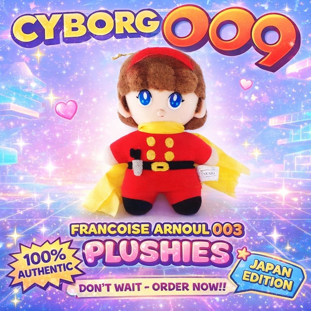 CYBORG 009 (Eikon Card) : FRANCOISE ARNOUL 003 PLUSH TOY ️MAY21 hero!! ️-( % official & ของแท้ Japan