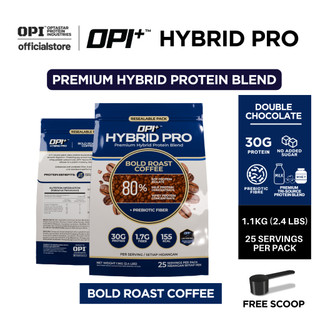 OPI PLUS HYBRID PRO BOLD ROAST COFFEE - HYBRID PROTEIN BLEND 30g PROTEIN BUILD 1KG 25 SERVING PERPACK
