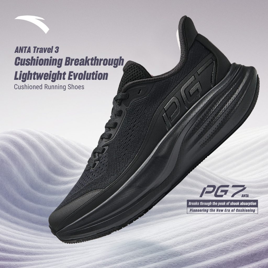 ANTA Women PG7 Travel 3 Running Shoes 1226B5546-18 Black (Kasut Larian/Kasut Joging Perempuan)