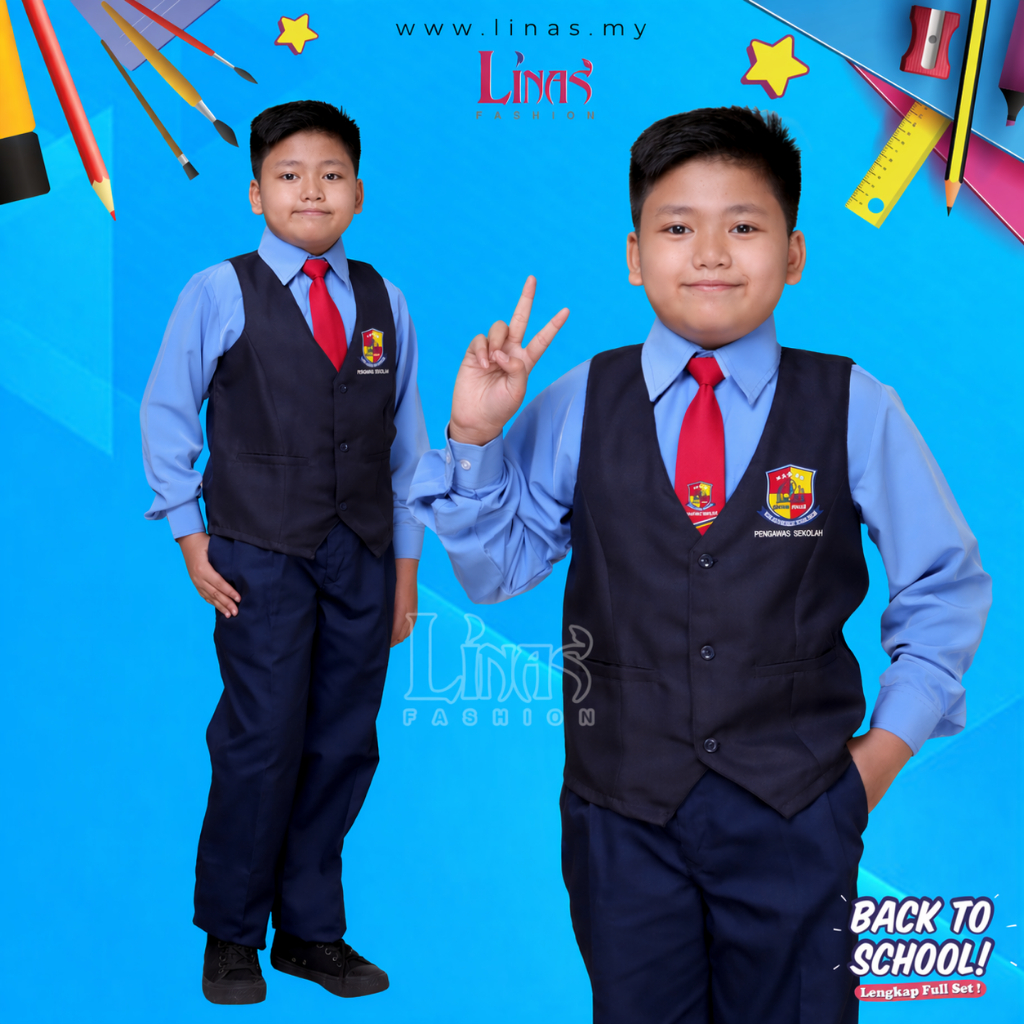 LIDAS FASHION VEST SCHOOL SAUJANA PUTRA SCHOOL UNIFORM SCHOOL UNIFORM
