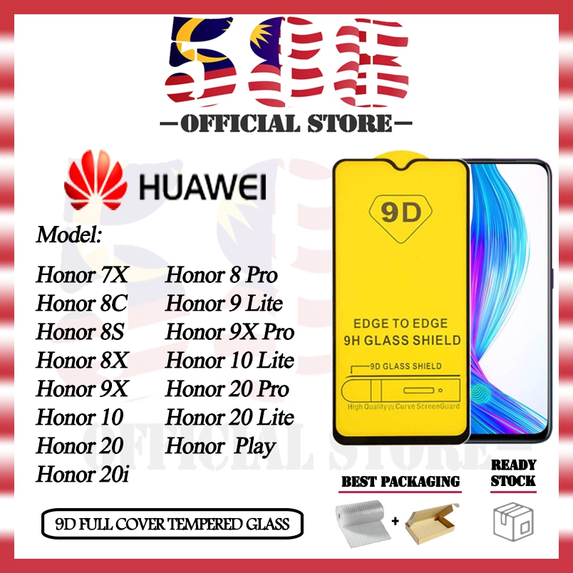 HONOR X6e/500 สมาร์ท/X7e/600 lite/Play10/X9d/X7d/400 lite/X5d Plus 9D Full Protector กระจกนิรภัย