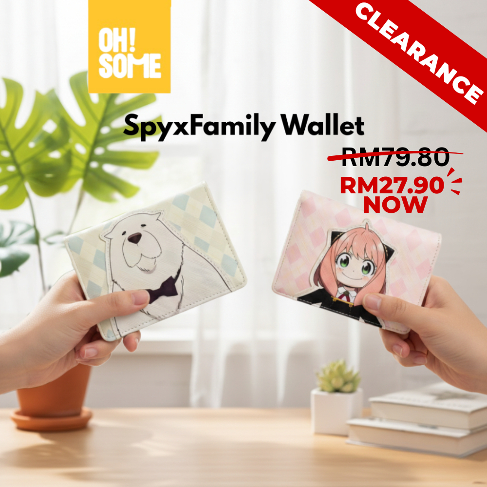 CLEARANCEOHSOME x SpyxFamily- SpyxFamily กระเป๋าสตางค์ 2 in 1 พร้อมที่ใส่เหรียญ/ Anya And Bond กระเป๋า Unisex/คริสต์มาส