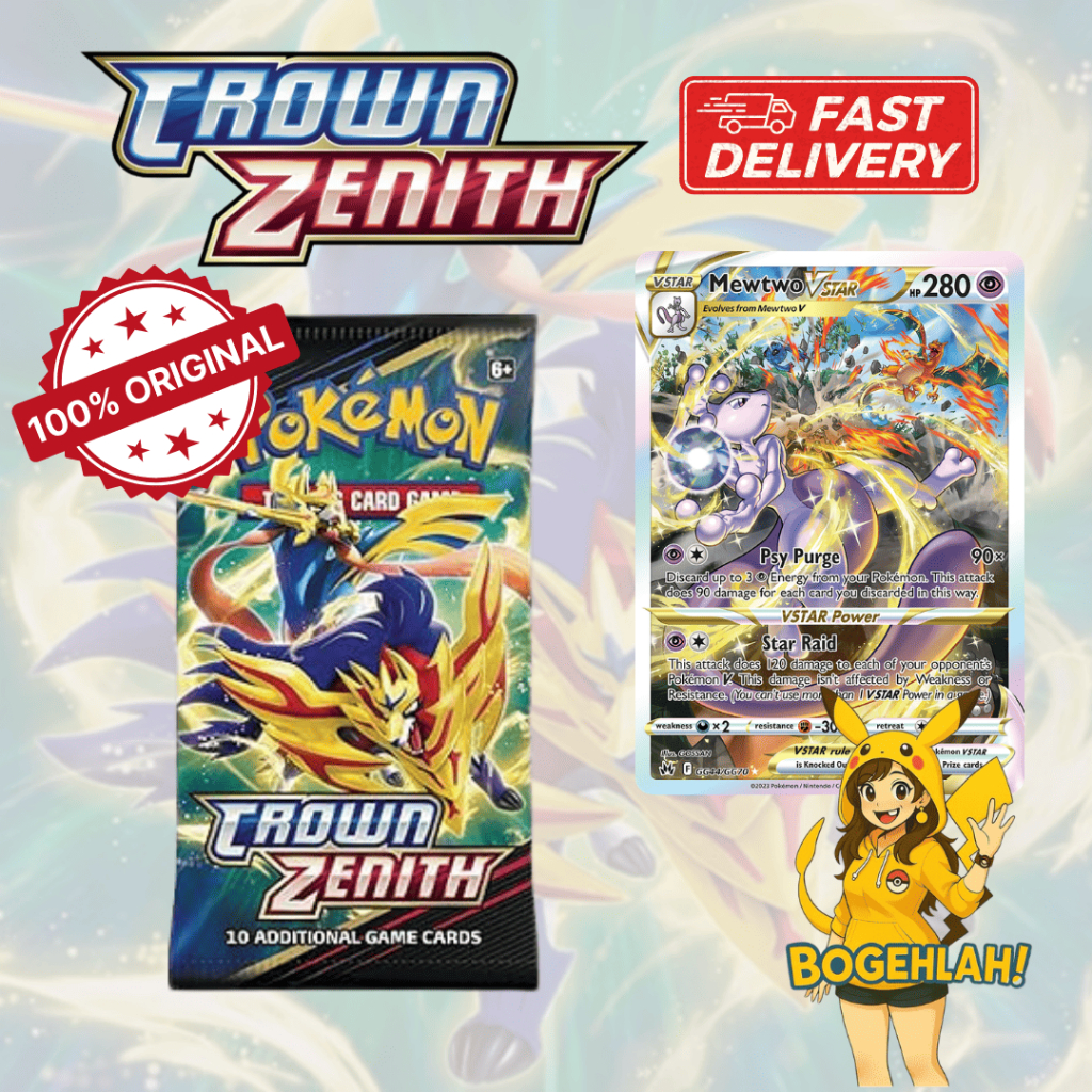 Pokemon TCG (ONE PACK) Crown Zenith Sealed KL & JB